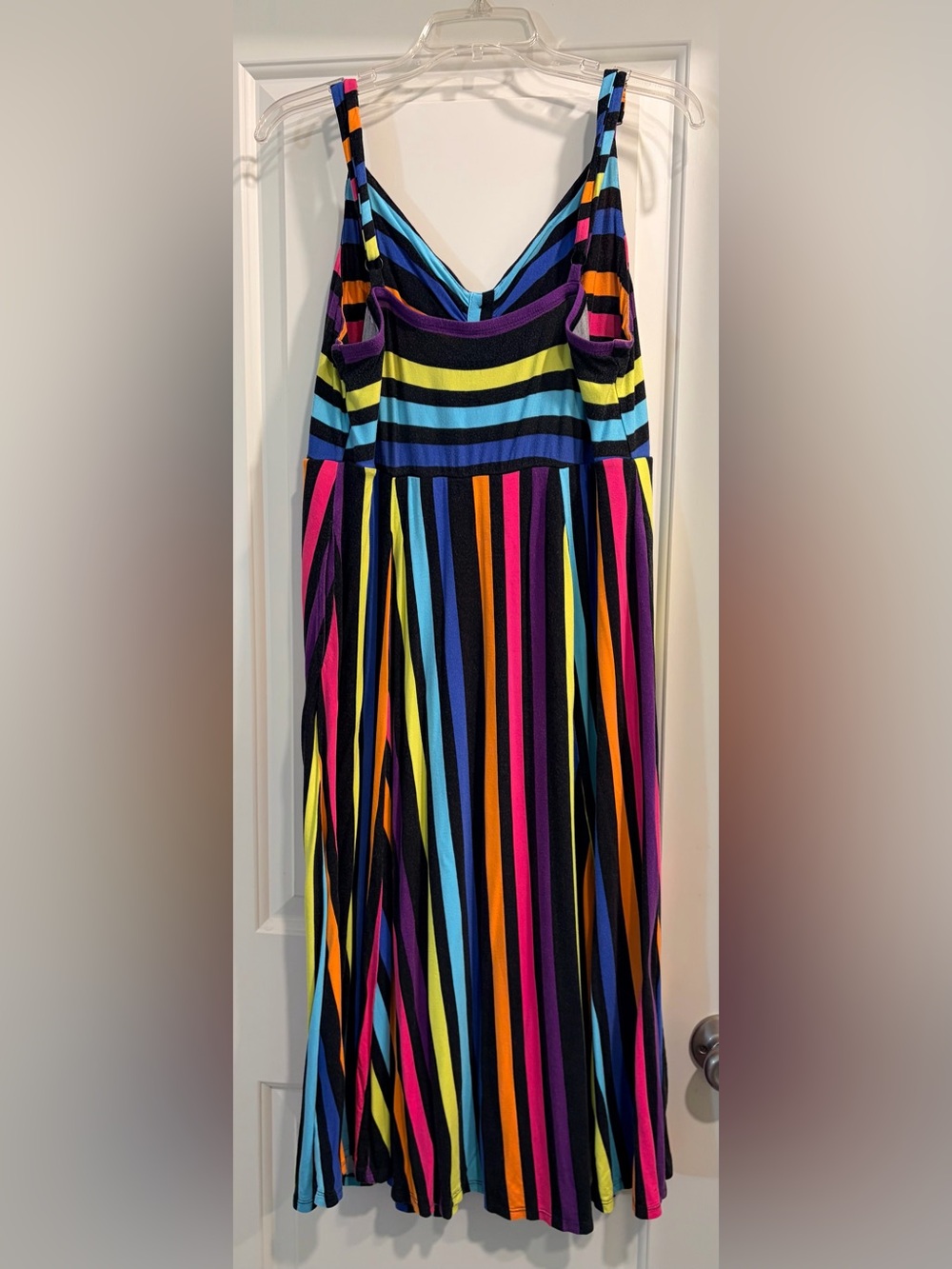 Striped Multicolor Button-Front Midi Dress - Picture 3 of 3
